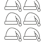 17 Cute Winter Hat Templates And Coloring Pages   Cassie Smallwood Throughout Small Santa Hats Printable