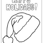 84 Santa Coloring Pages (Free Pdf Printables) Inside Printable Santa Hat Coloring Page