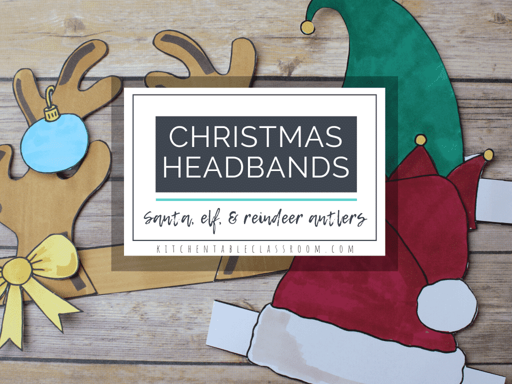 Christmas Hats To Print And Color - The Kitchen Table Classroom pertaining to Santa Hats Printable