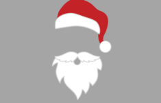 Christmas Santa Face Svg File For Cricut, Santa Claus Christmas with Santa Hat and Beard Printable