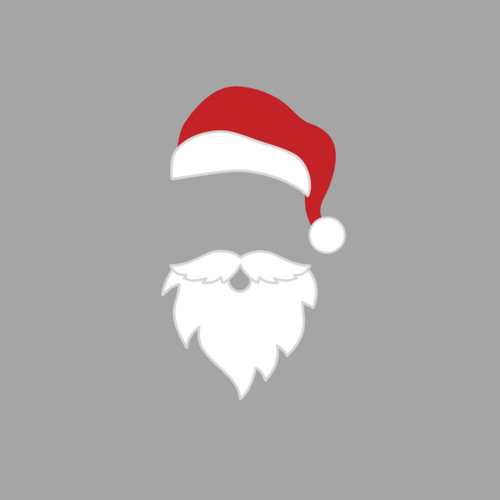 Santa Hat and Beard Printable