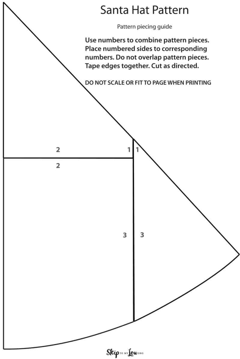 Christmas Santa Hat Pattern | Skip To My Lou regarding Small Santa Hat Template Printable