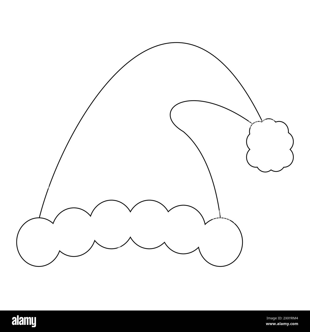 Festive Santa Hat Coloring Page Perfect For Christmas Activities in Santa Hat Printable Coloring Pages