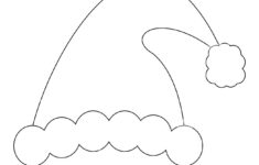 Festive Santa Hat Coloring Page Perfect For Christmas Activities regarding Printable Santa Hat Template