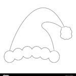 Festive Santa Hat Coloring Page Perfect For Christmas Activities Regarding Santa Hat Printable Template