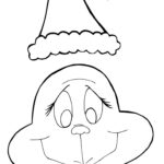 Grinch Coloring Pages   Free Printable Grinch In Grinch Santa Hat Printable