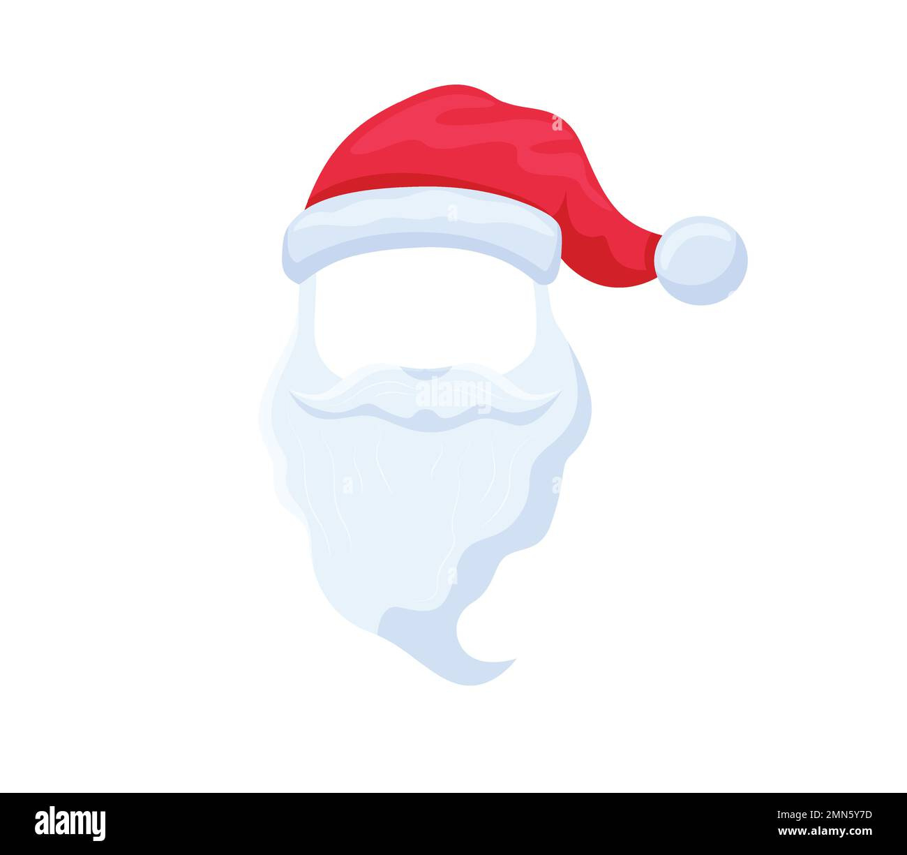 Hat And Beard Santa Claus Template Stock Vector Image &amp;amp; Art - Alamy inside Printable Santa Hat and Beard