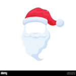 Hat And Beard Santa Claus Template Stock Vector Image & Art   Alamy With Santa Hat And Beard Printable