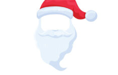 Hat And Beard Santa Claus Template Stock Vector Image &amp; Art - Alamy with Santa Hat and Beard Printable