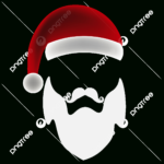 Santa Claus Beard And Hat Transparent Background, Santa Claus Inside Printable Santa Hat And Beard