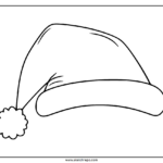 Santa Hat Coloring Page   Sketch Repo Regarding Santa Hat Coloring Pages Printable