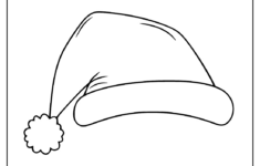Santa Hat Coloring Page - Sketch Repo regarding Santa Hat Coloring Pages Printable