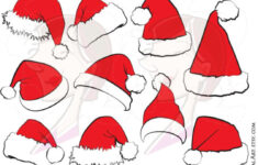 Santa Hat Svg Clipart Christmas Santa Claus Hat Clip Art Santa pertaining to Printable Mini Santa Hats