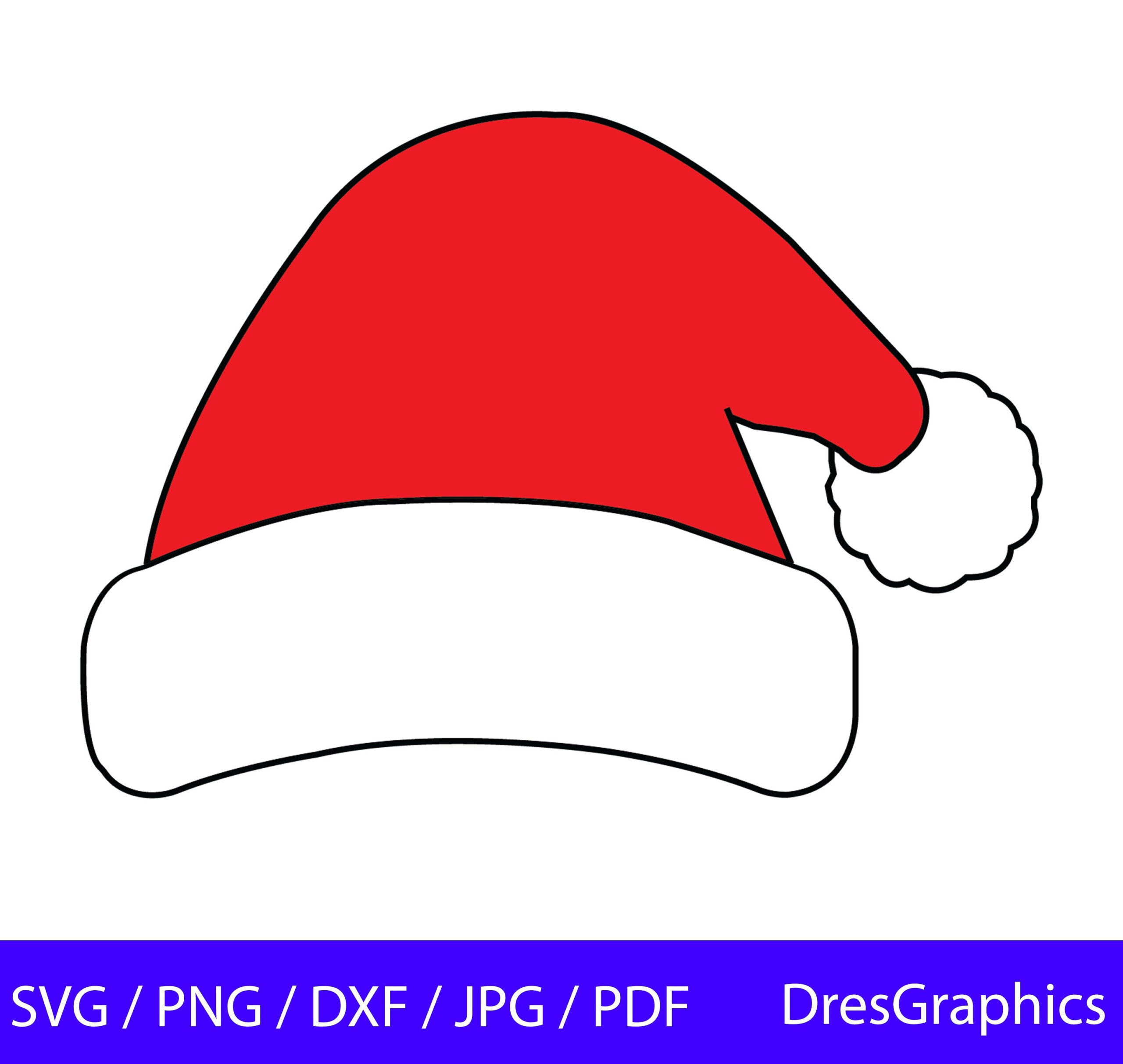 Santa Hat Svg, Santa Hat Png, Santa Hat Dxf, Instant Digital pertaining to Mini Santa Hat Printable