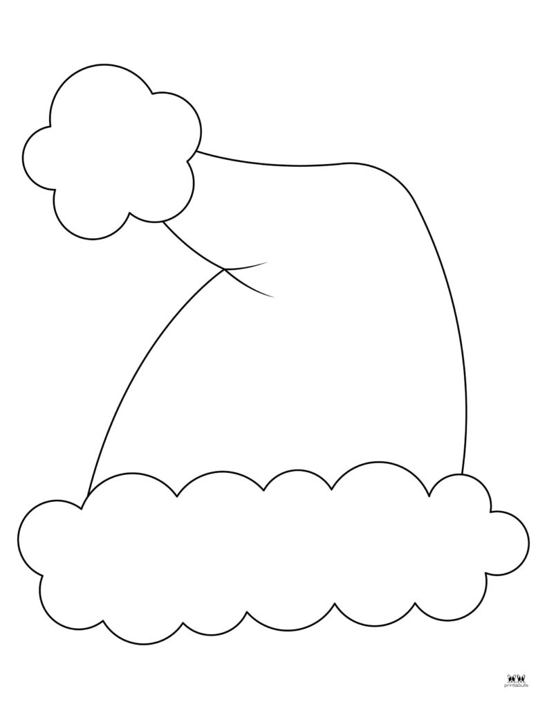 Santa Hat Templates &amp;amp; Coloring Pages - Free | Printabulls for Free Santa Hat Printable