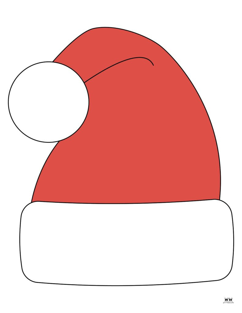 Santa Hat Templates &amp;amp; Coloring Pages - Free | Printabulls for Printable Santa Hat Small