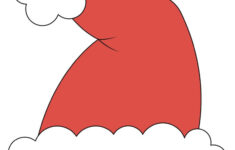 Santa Hat Templates &amp; Coloring Pages - Free | Printabulls in Red Santa Hat Printable