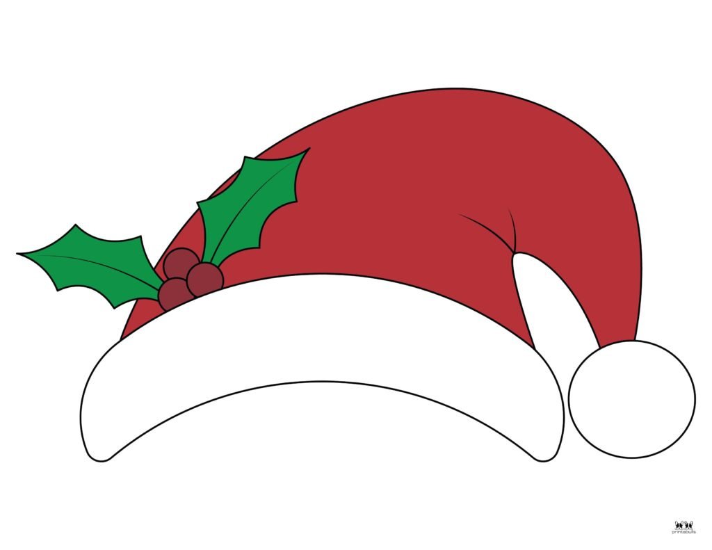 Santa Hat Templates &amp;amp; Coloring Pages - Free | Printabulls pertaining to Santa Claus Hat Printable