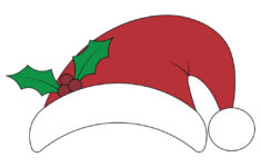 Santa Hat Templates &amp; Coloring Pages - Free | Printabulls regarding Red Santa Hat Printable
