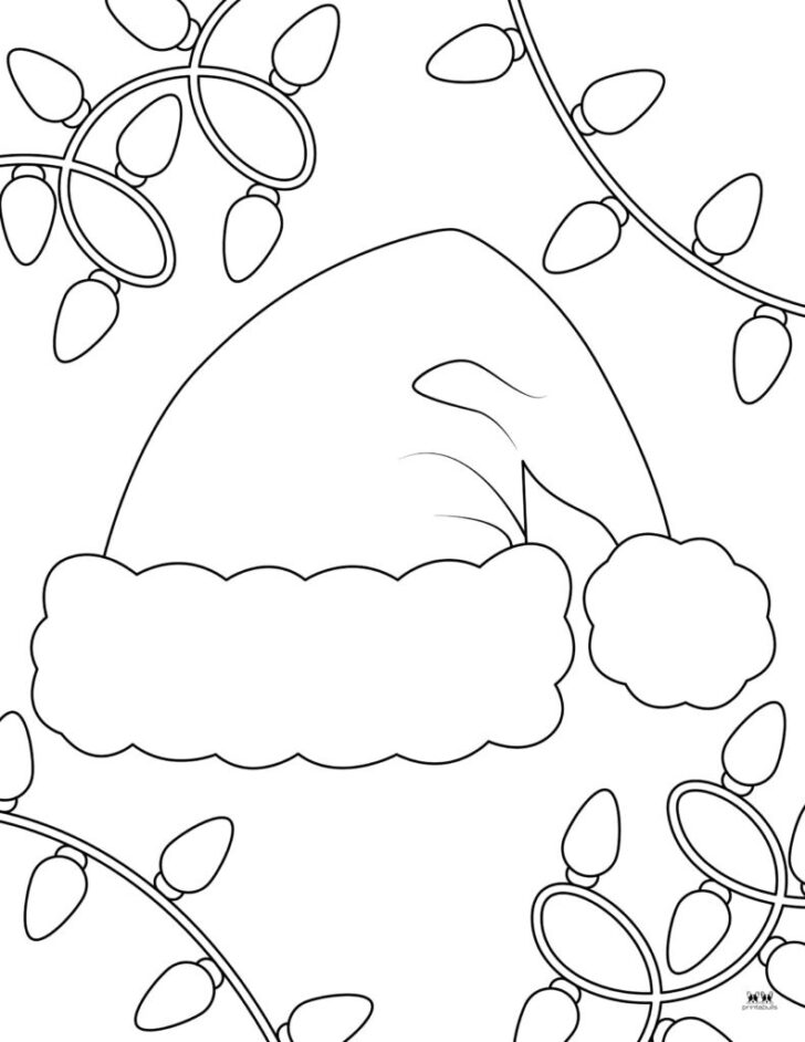 Free Printable Santa Hat Coloring Page