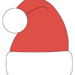 Santa Hat Templates & Coloring Pages   Free | Printabulls Throughout Printable Santa Hats