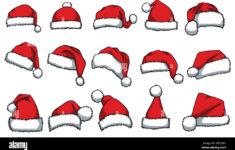 Santa Hats Santa Hat Cut Out Stock Images &amp; Pictures - Page 2 - Alamy regarding Small Santa Hats Printable