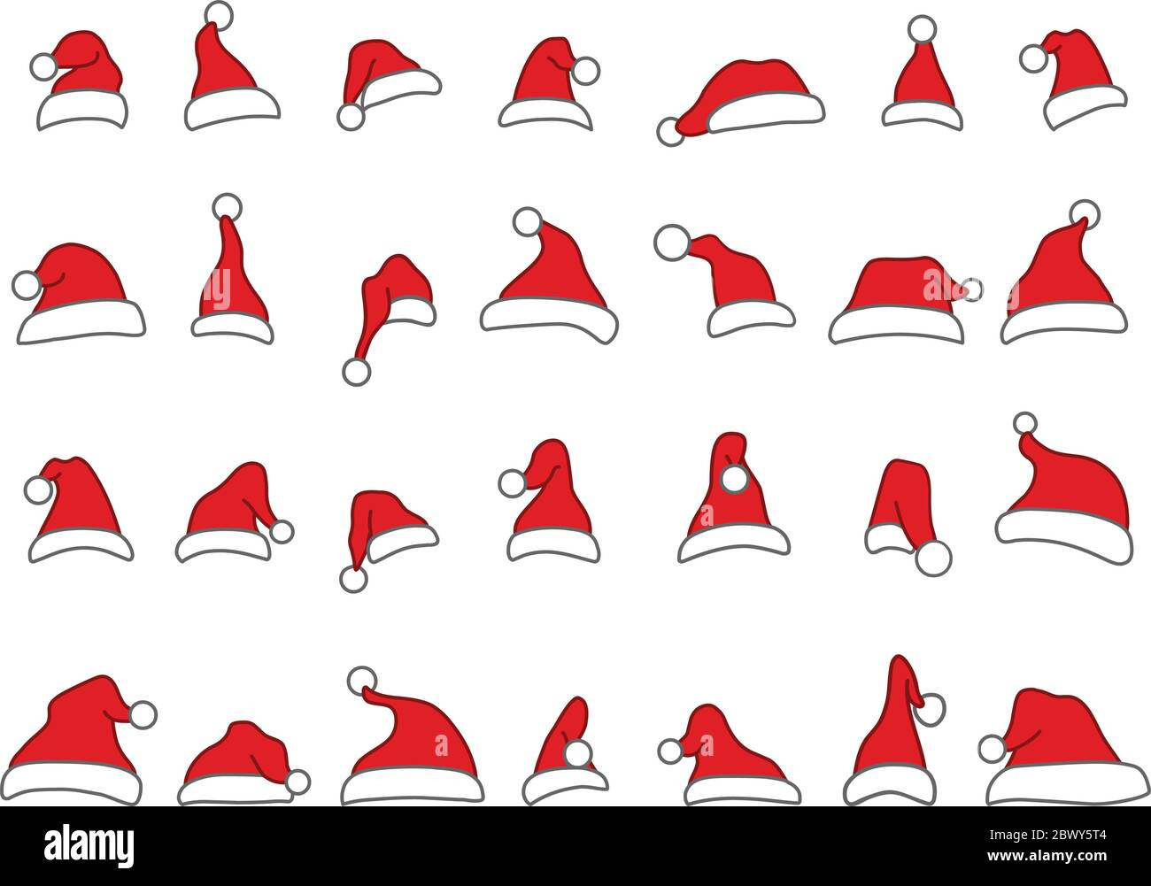 Santa Hats Vector Vectors Cut Out Stock Images &amp;amp; Pictures - Alamy throughout Printable Small Santa Hat