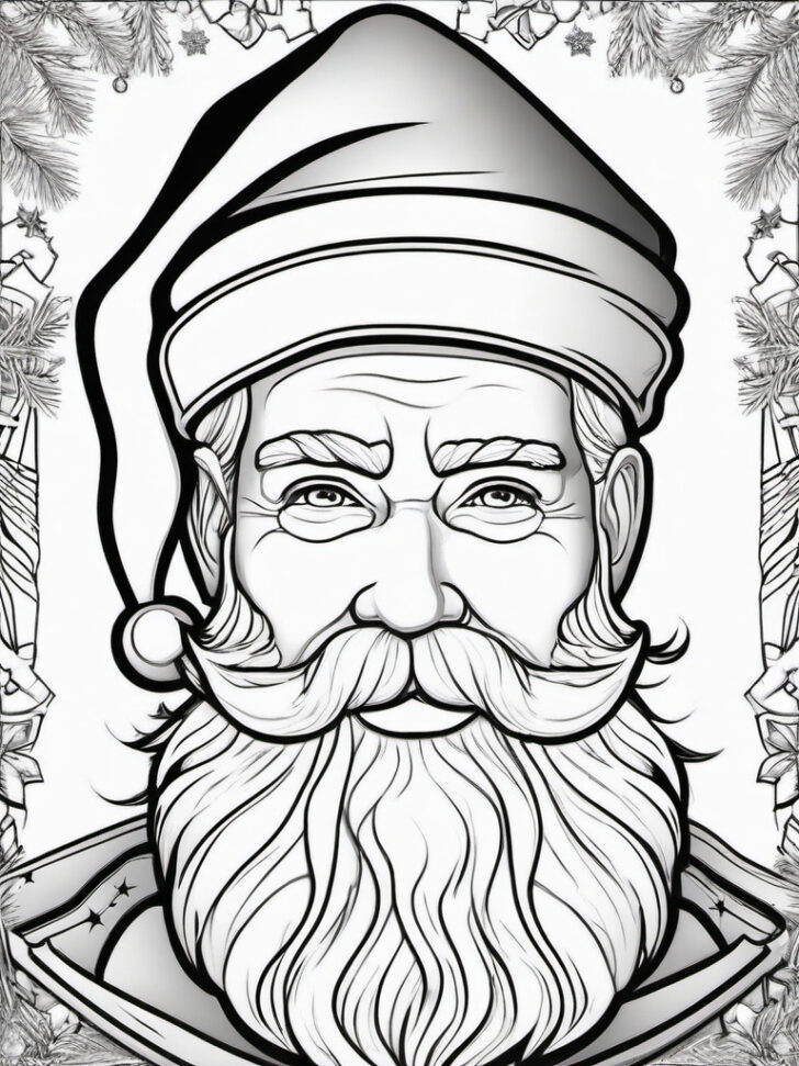 Santa Hat Printable Coloring Pages