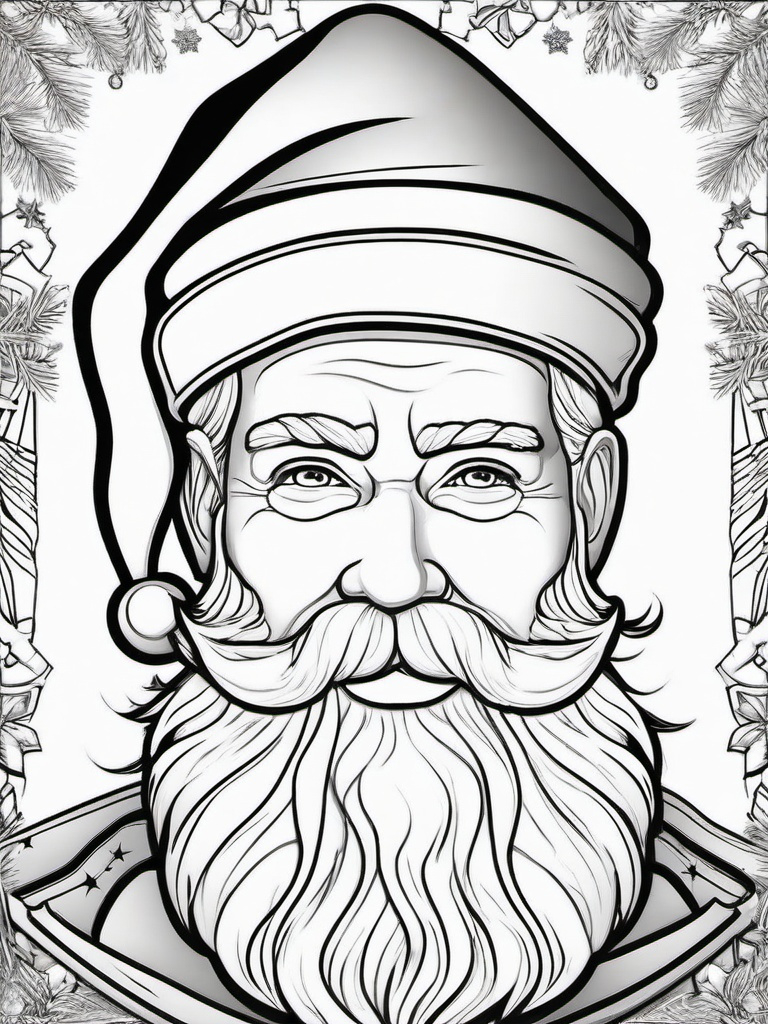 Santa With A Christmas Hat Coloring Pages - Jolly Santa In with regard to Santa Hat Printable Coloring Pages