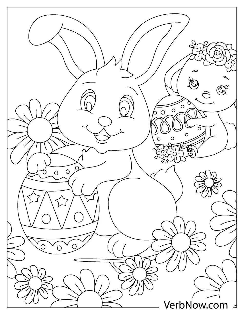 22 Free Easter Bunny Coloring Pages (Printable Pdf) throughout Free Easter Printable To Color