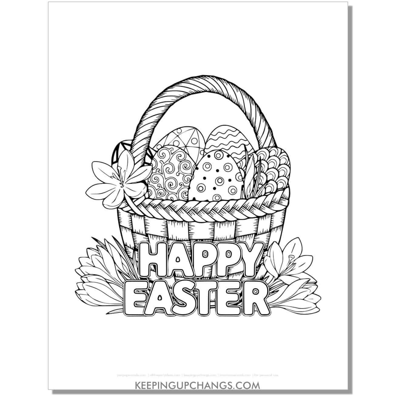 29+ Free Easter Basket Coloring Pages, Sheets [Popular Printables!] with regard to Free Printable Easter Colouring Sheets
