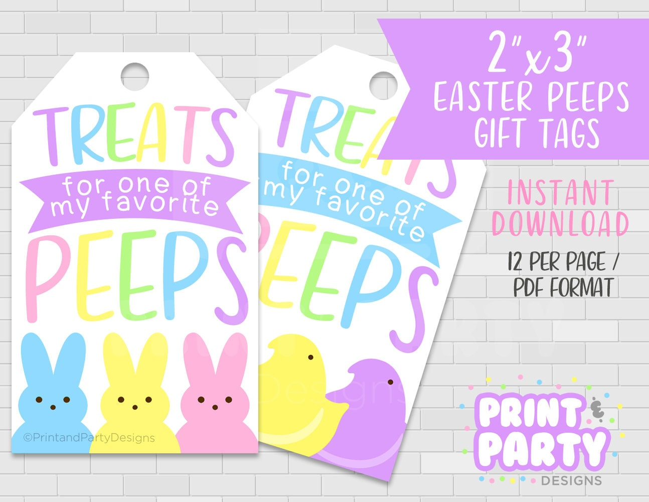 2&amp;quot;X3&amp;quot; Printable Easter Treats For My Peeps Gift Tags, Easter Gift inside Happy Easter To One Of My Favorite Peeps Printable