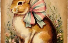 30+ Adorable Vintage Easter Bunny Images For Your Diy Projects with regard to Free Printable Vintage Easter