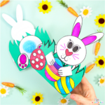 3D Pop Up Bunny Card For Easter | Printable Easter Card   Arty With Regard To Easter Printable Images