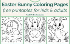 40 Easter Bunny Coloring Pages – Free Printable Fun For Kids &amp; Adults inside Easter Printable Images