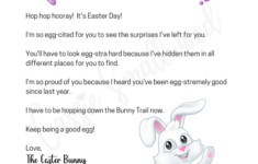 7 Adorable Easter Bunny Letters - Cassie Smallwood regarding Free Printable Easter Letters