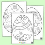 Ausmalbilder Und Malvorlagen Osterei Zum Ausdrucken In Pdf Intended For Free Printable Coloring Pages Of Easter Eggs