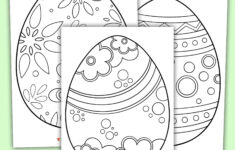 Ausmalbilder Und Malvorlagen Osterei Zum Ausdrucken In Pdf intended for Printable Easter Eggs Coloring Page