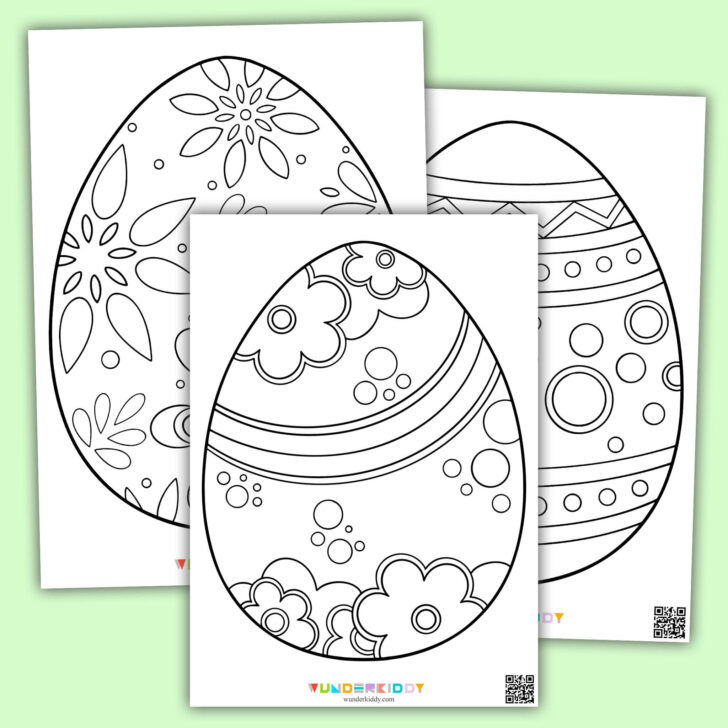 Printable Easter Eggs Coloring Page
