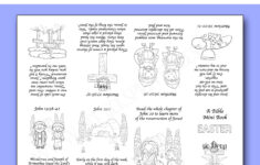 Bible Easter Story Coloring Mini Book - Mini Zine | Home Or Sunday with Easter Story Printable Mini Book
