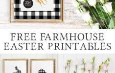 Buffalo Check Easter Printables - Little Blonde Mom with Free Farmhouse Easter Printable