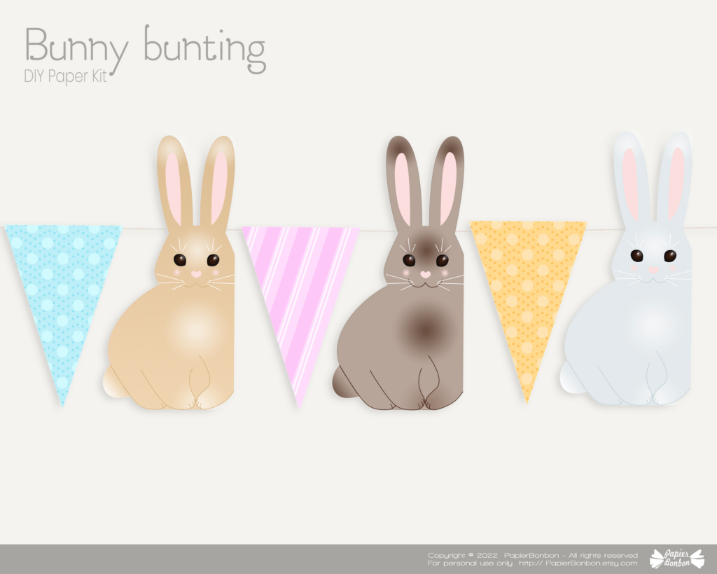 Easter Bunny Bunting Printable | Gerald Printable