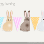 Bunny Bunting Banner   Easter   1St Birthday With Easter Bunny Bunting Printable