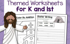 Christian Easter Worksheets For Kindergarten And First Grade in Free Printable Christian Easter Activities