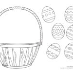 Easter Basket Template, Easter Basket Clipart & Easter Craft For Easter Eggs Basket Template Printable