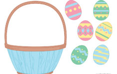 Easter Basket Template, Easter Basket Clipart &amp; Easter Craft regarding Empty Easter Basket Printable