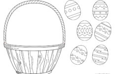 Easter Basket Template, Easter Basket Clipart &amp; Easter Craft with Easter Basket Free Printable