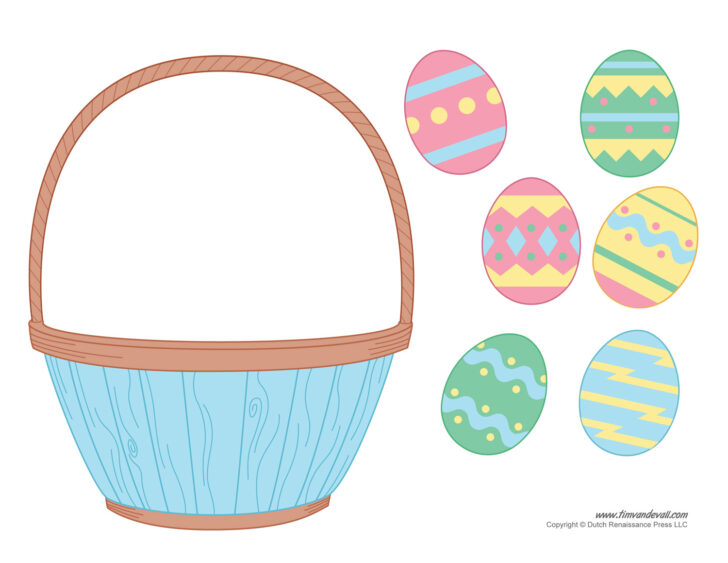 Printable Easter Eggs Basket