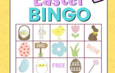 Easter Bingo Game - Free Printable in Easter Bingo Game Printable