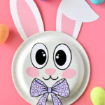 Easter Bunny Paper Plate Craft With Free Printable With Free Printable Easter Bunny Template